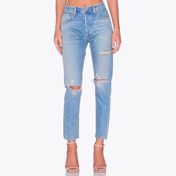 Agolde Denim - Agolde Light Blue Straight Leg Jeans size 30